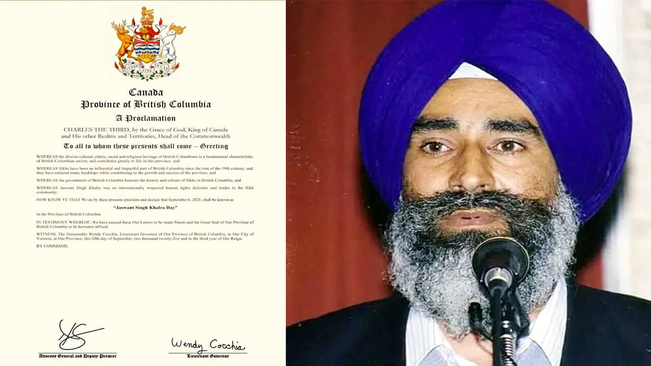 Jaswant Singh Khalra Day Canada 2025 Sikh Human Rights Activist